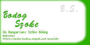 bodog szoke business card